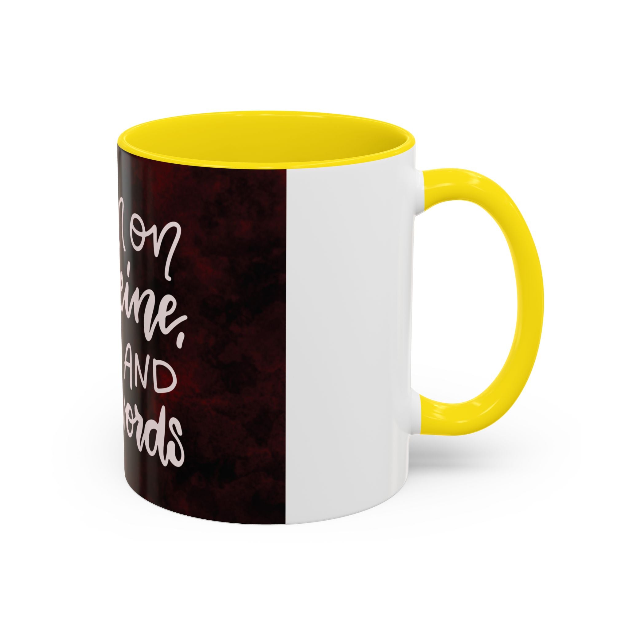 Coffee Mug – “I Run on Caffeine, Chaos and Cuss Words” Funny Accent Mug