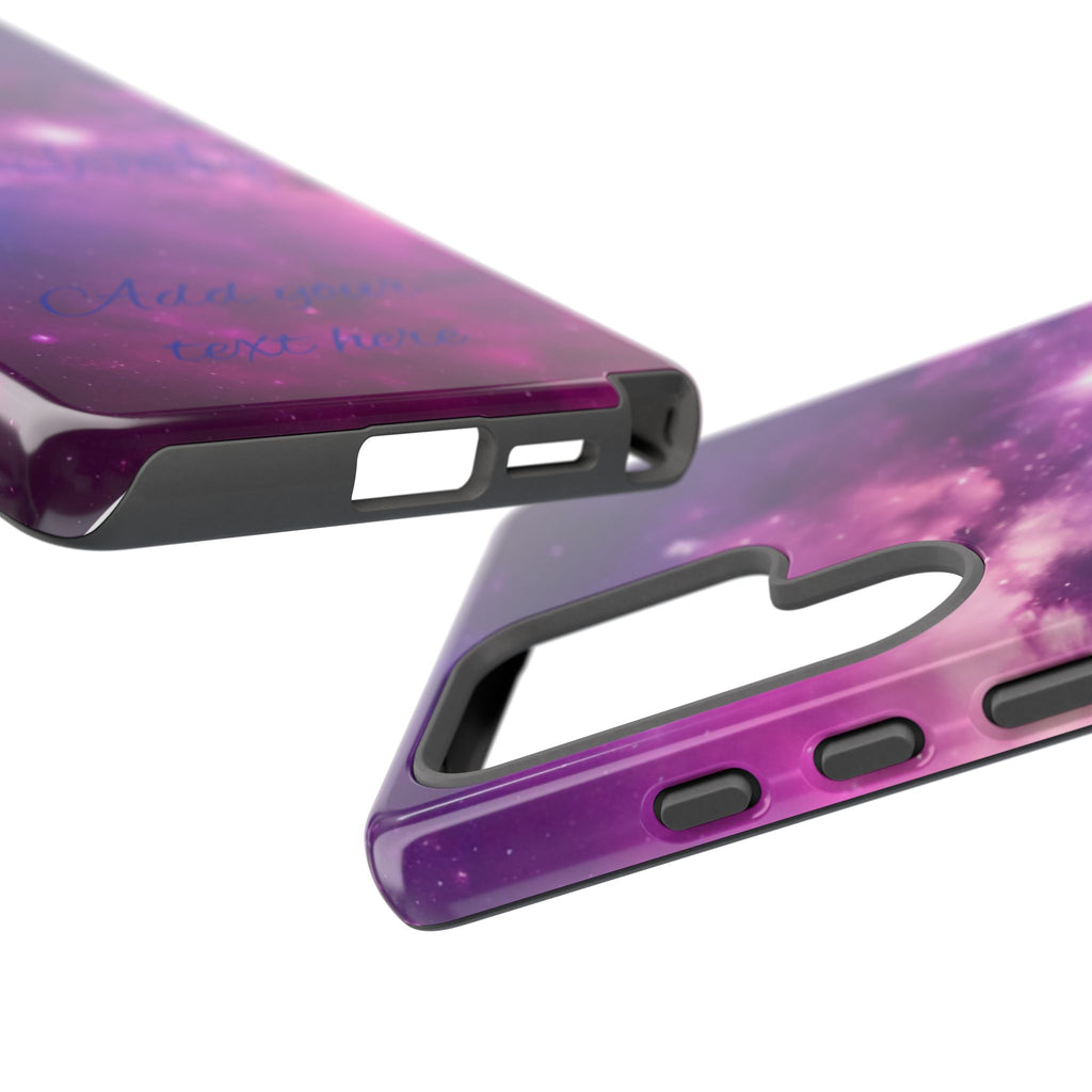 Galaxy "You Are Worthy" Phone Case — Motivational Nebula Design, Customizable Text