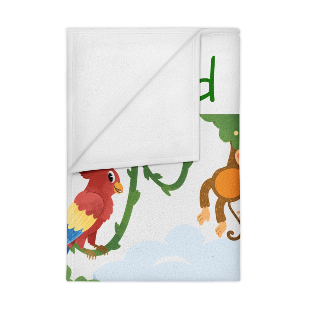 Personalized Jungle Safari Toddler Blanket — Add Name Here