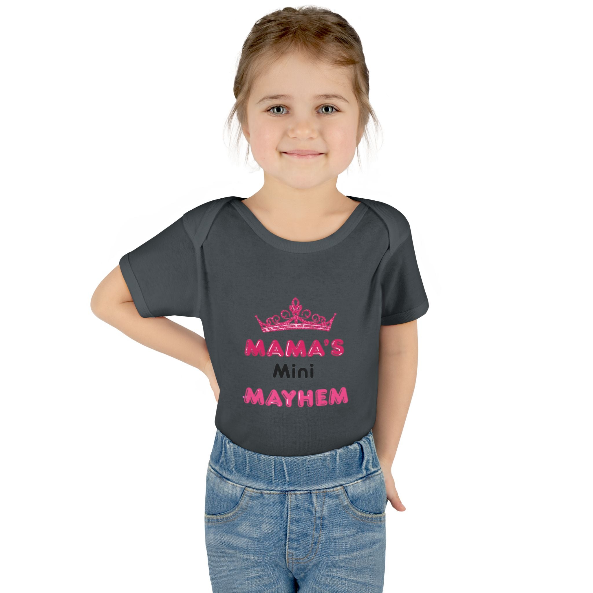 Infant Bodysuit — “Mama’s Mini Mayhem” Cute Princess Baby Onesie